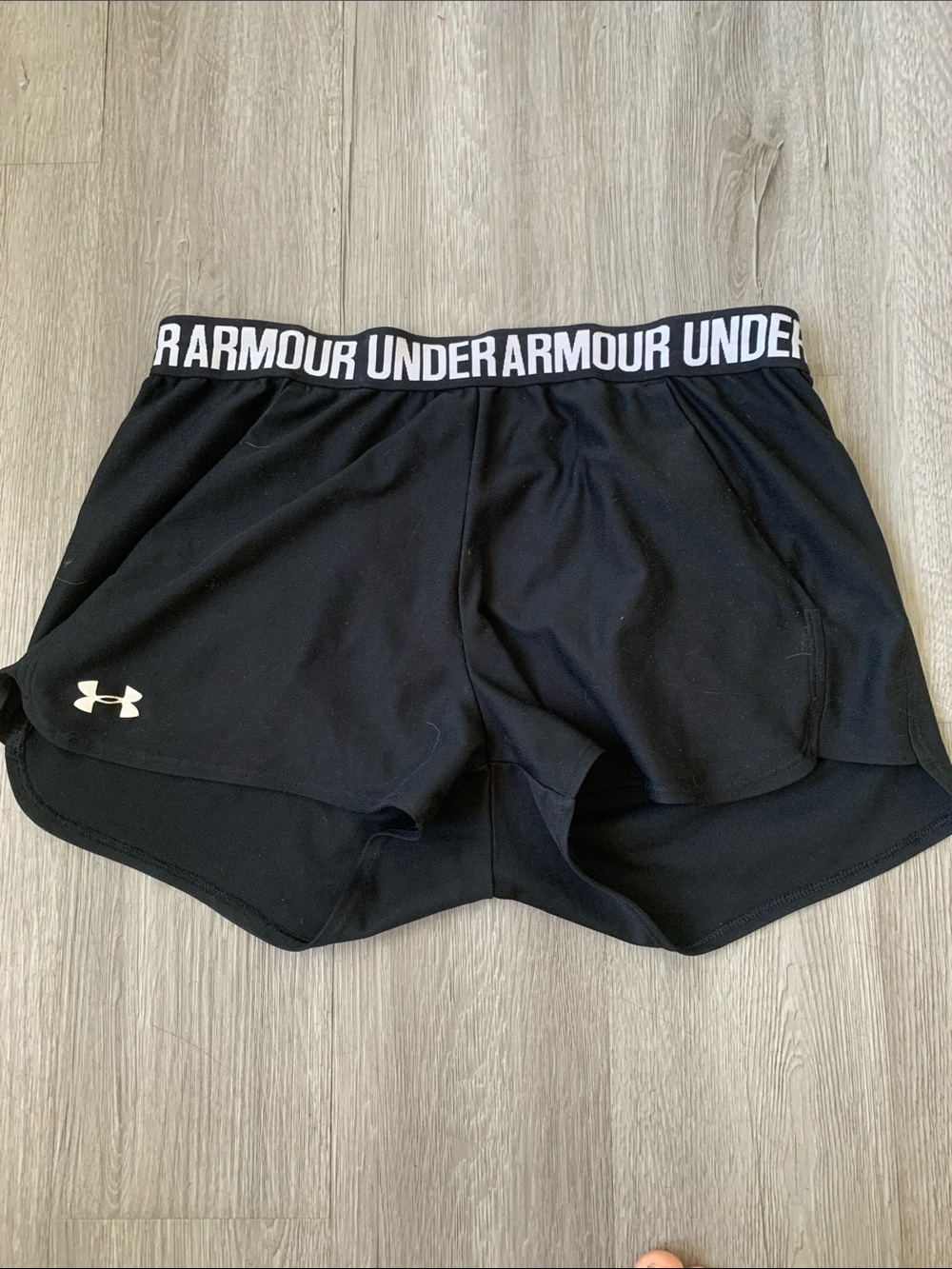 Under Armour Black Women's Athletic Shorts with Branded Waistband